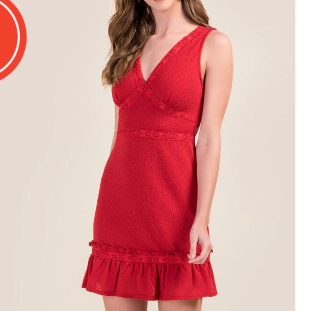 Francesca’s Demi Ruffled Hem Knit Dress